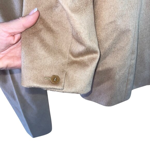 Max Mara Womens 100% Camel Hair Pant Suit Size 12 Corda Relaxed Classic - Picture 10 of 16